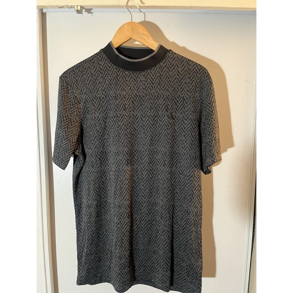 Adidas Men's Geometric Pattern T-Shirt | Gray & Black | Size M - Picture 1 of 14